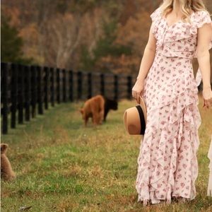 Joyfolie Sylvia Boho maxi dress in Caroline Floral- small